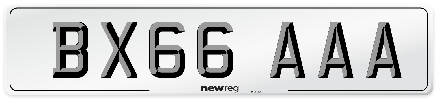 BX66 AAA Number Plate from New Reg